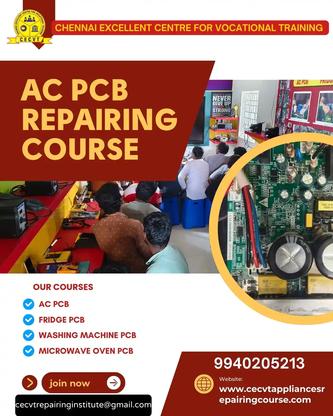AC PCB Board Mechanic Course in Shravasti Uttar Pradesh