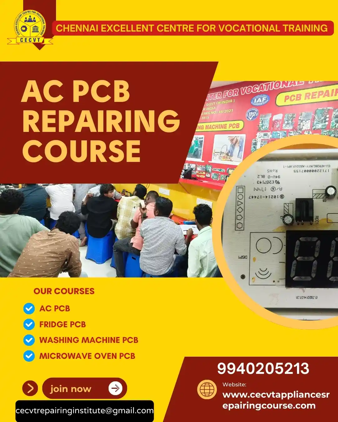 AC PCB Board Mechanic Course in Shravasti Uttar Pradesh