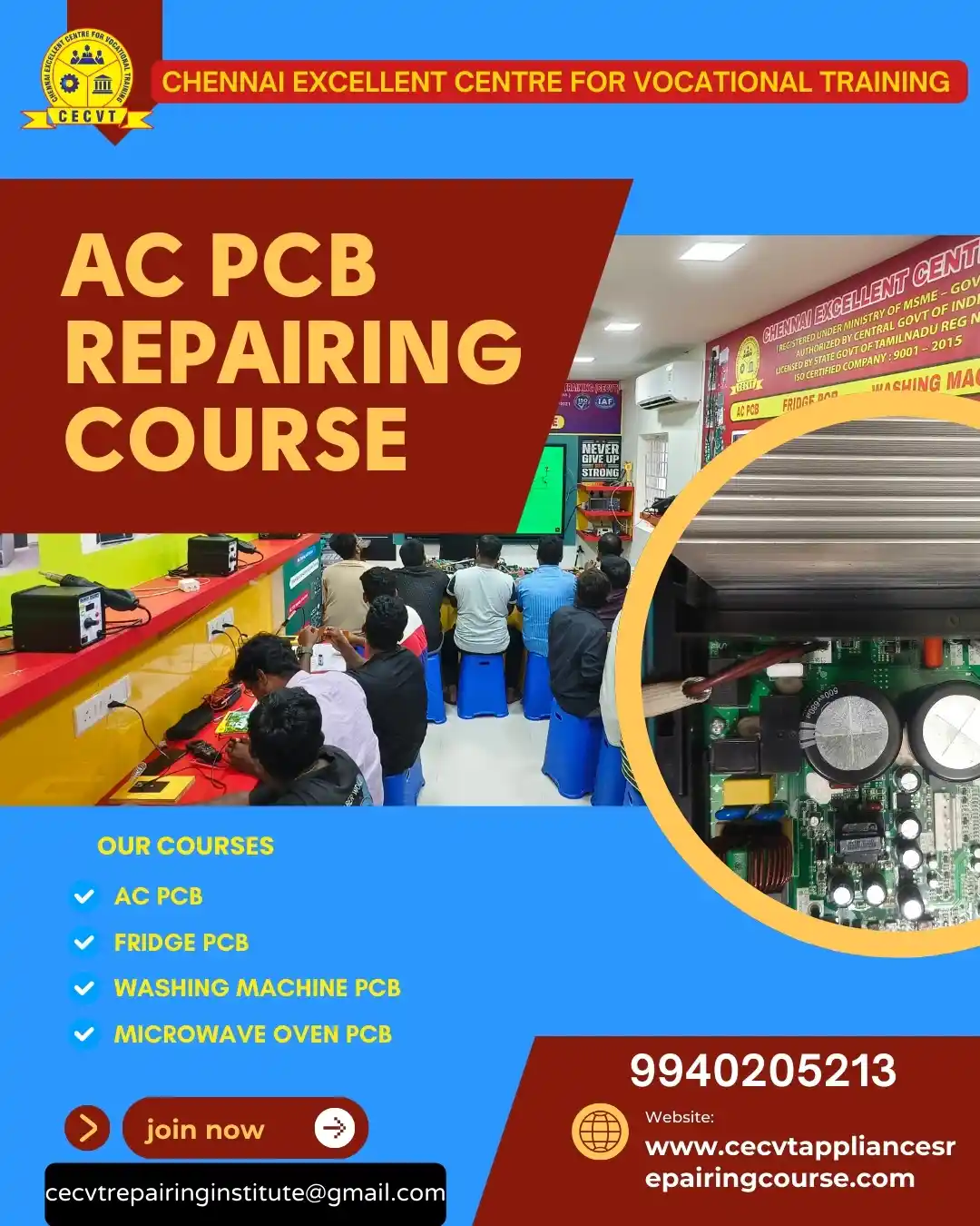 AC PCB Board Mechanic Course in Shravasti Uttar Pradesh