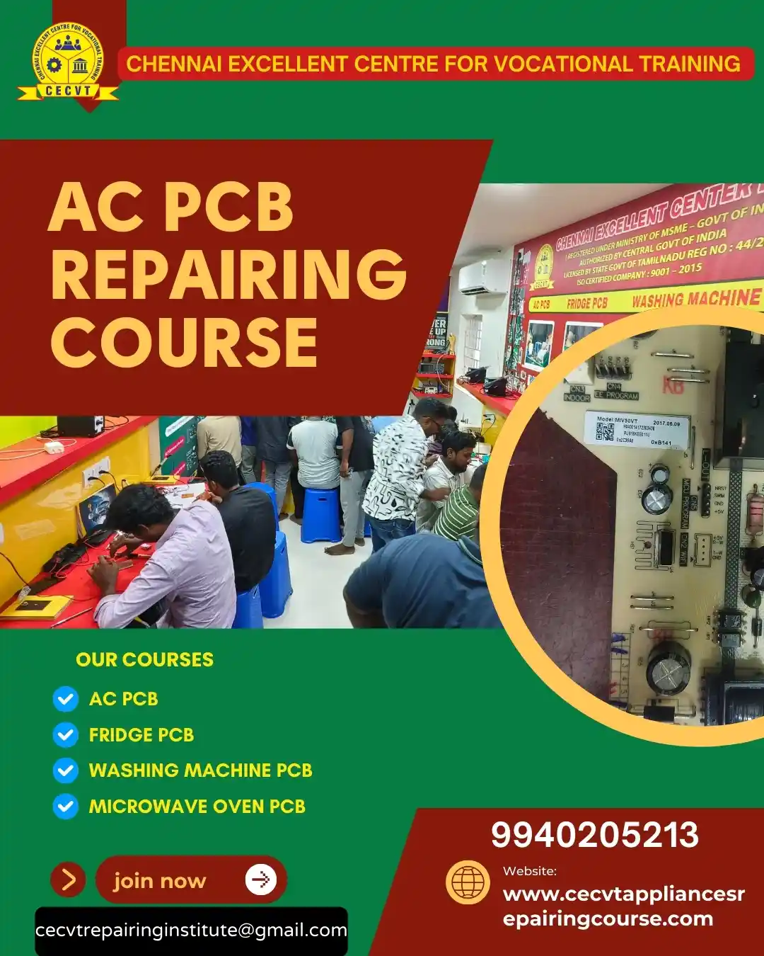 AC PCB Board Mechanic Course in Pratapgarh Uttar Pradesh