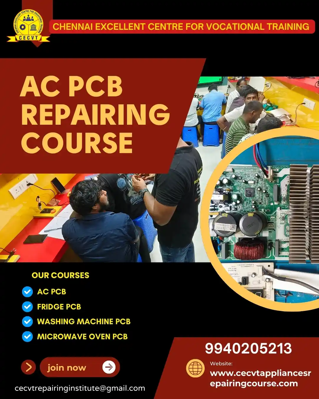 AC PCB Board Mechanic Course in Pratapgarh Uttar Pradesh