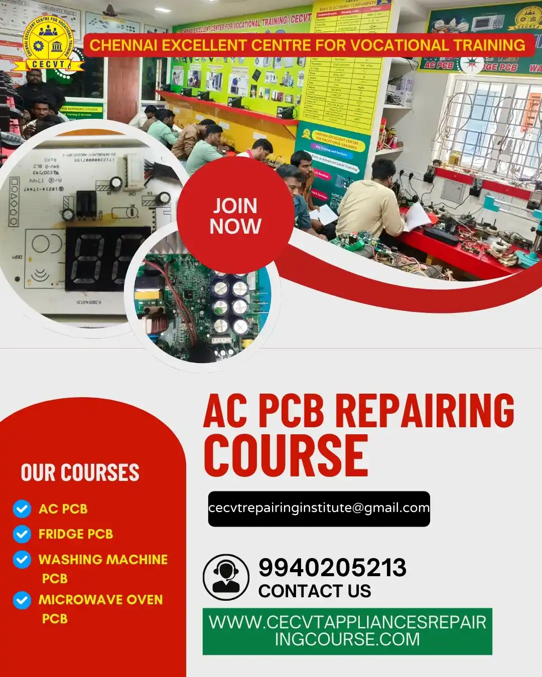 AC PCB Board Mechanic Course in Pratapgarh Uttar Pradesh
