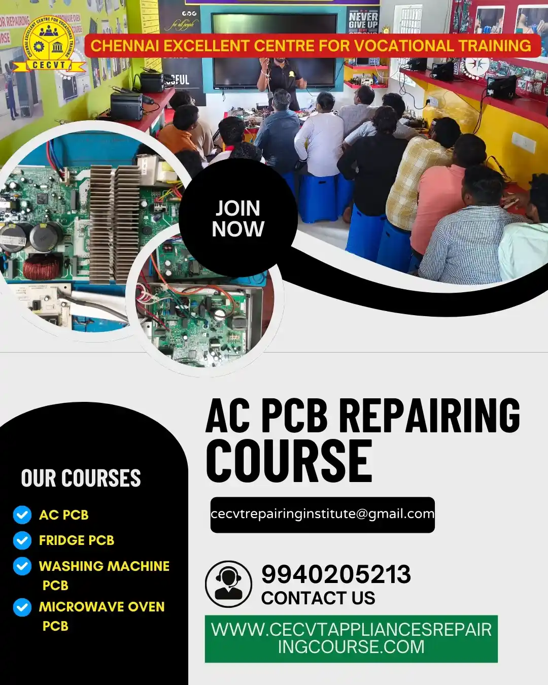 AC PCB Board Mechanic Course in Pratapgarh Uttar Pradesh