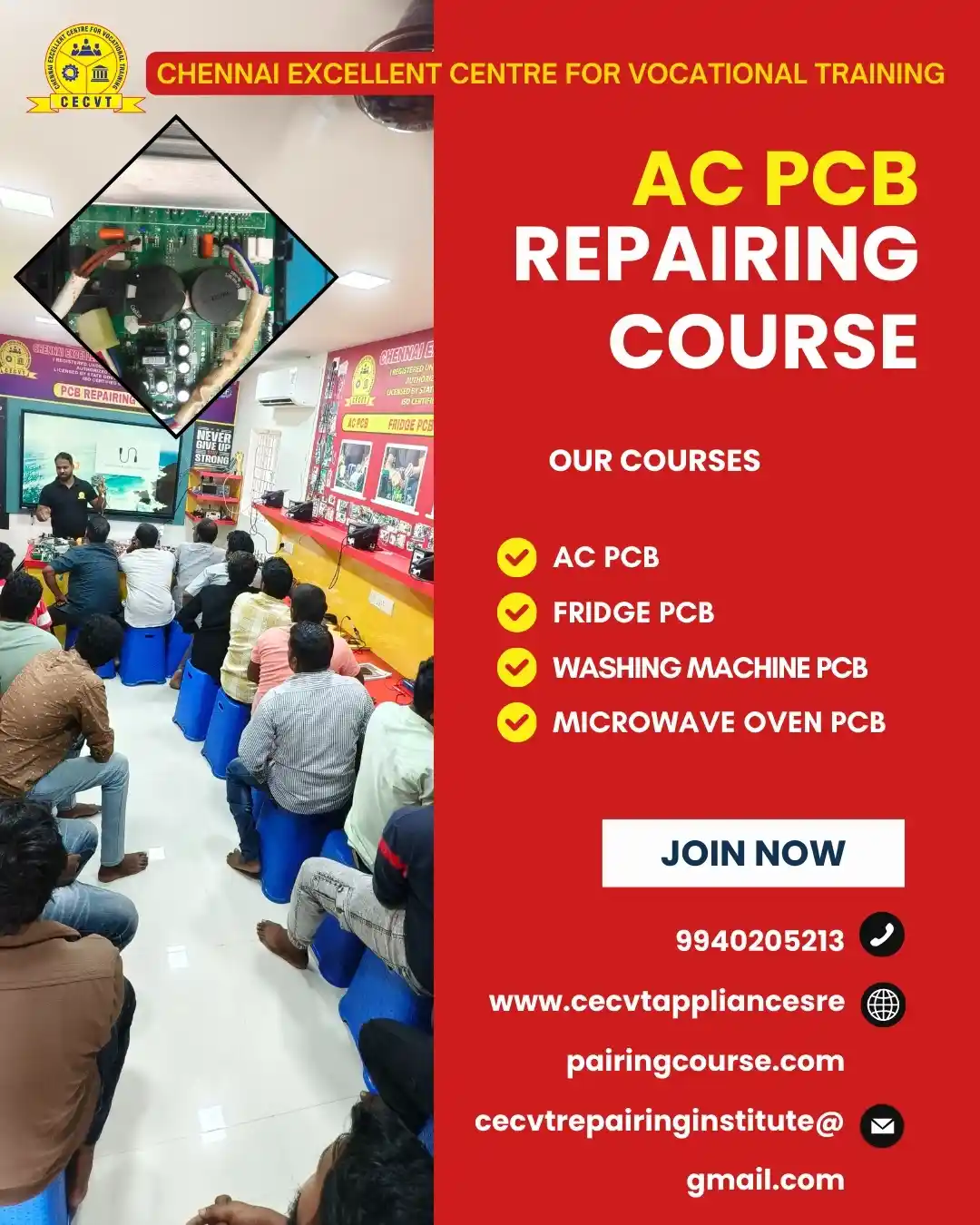 AC PCB Board Mechanic Course in Nabarangpur Odisha