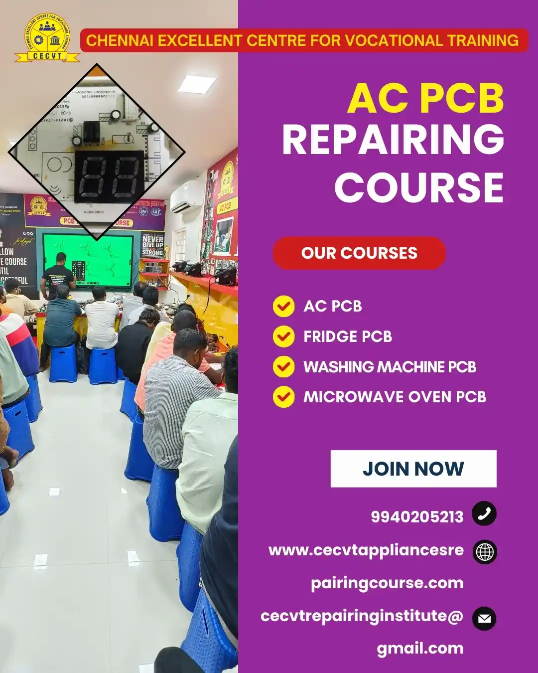 AC PCB Board Mechanic Course in Nabarangpur Odisha