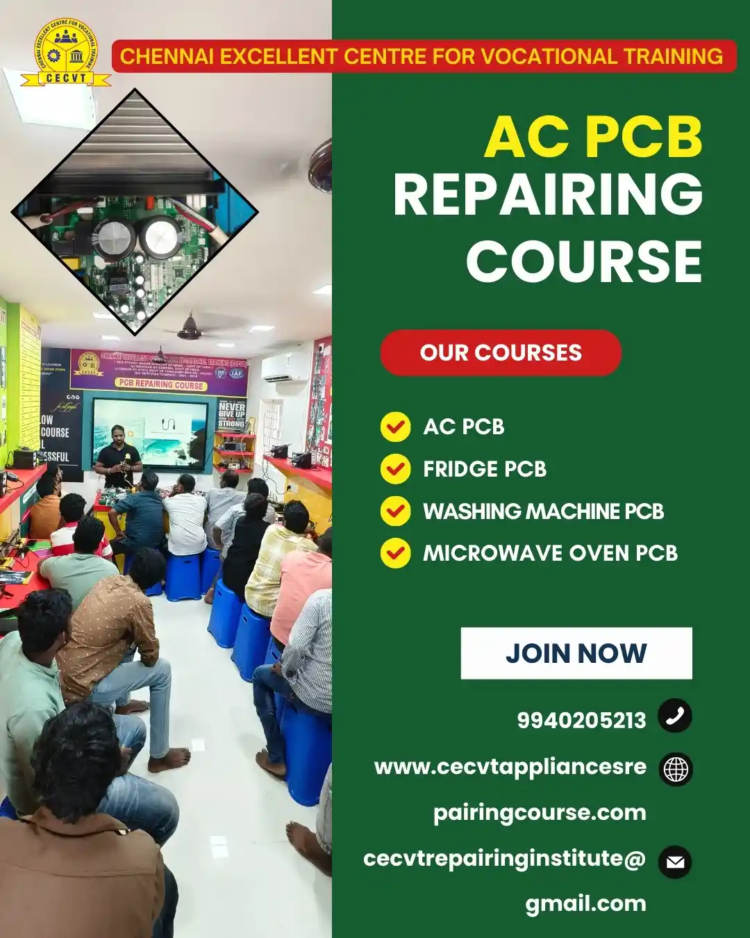 AC PCB Board Mechanic Course in Nayagarh Odisha