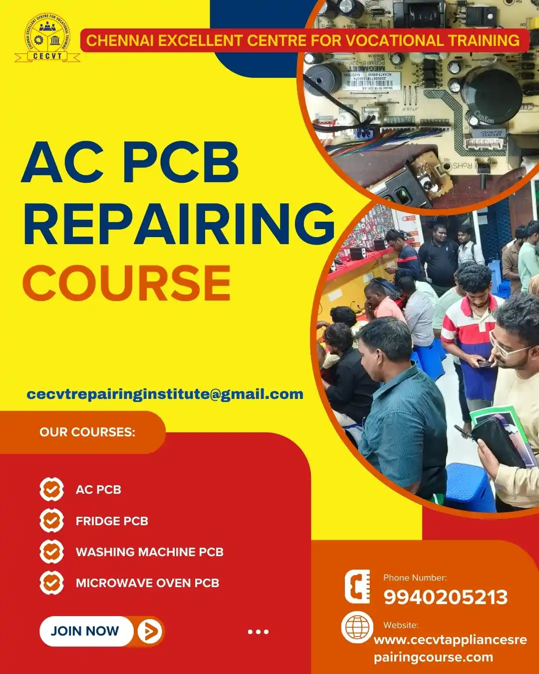 AC PCB Board Mechanic Course in Nayagarh Odisha
