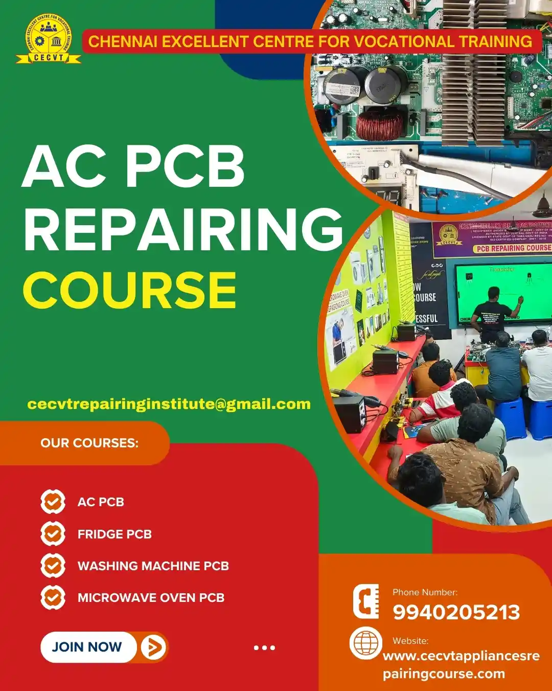 AC PCB Board Mechanic Course in Nayagarh Odisha