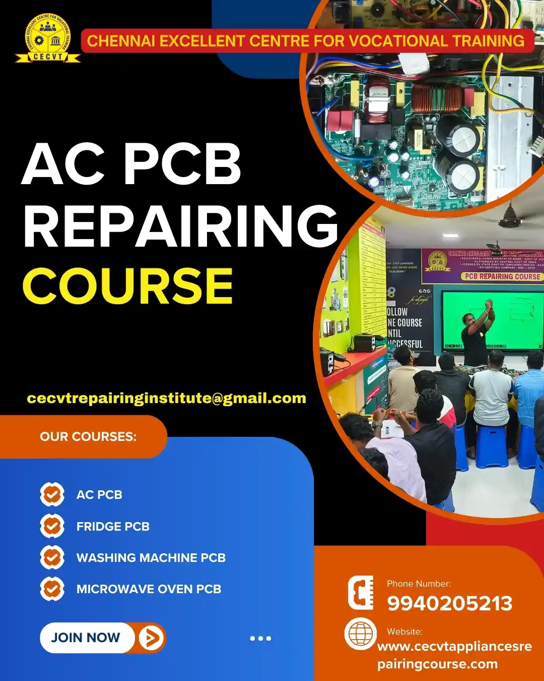 AC PCB Board Mechanic Course in Nayagarh Odisha