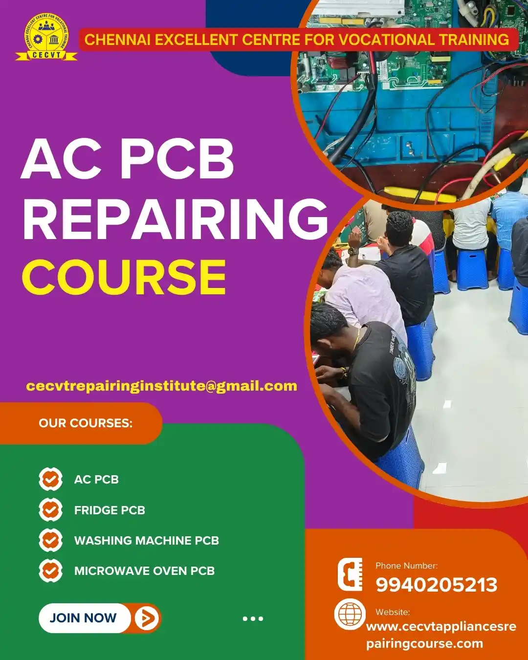 AC PCB Board Mechanic Course in Nuapada Odisha