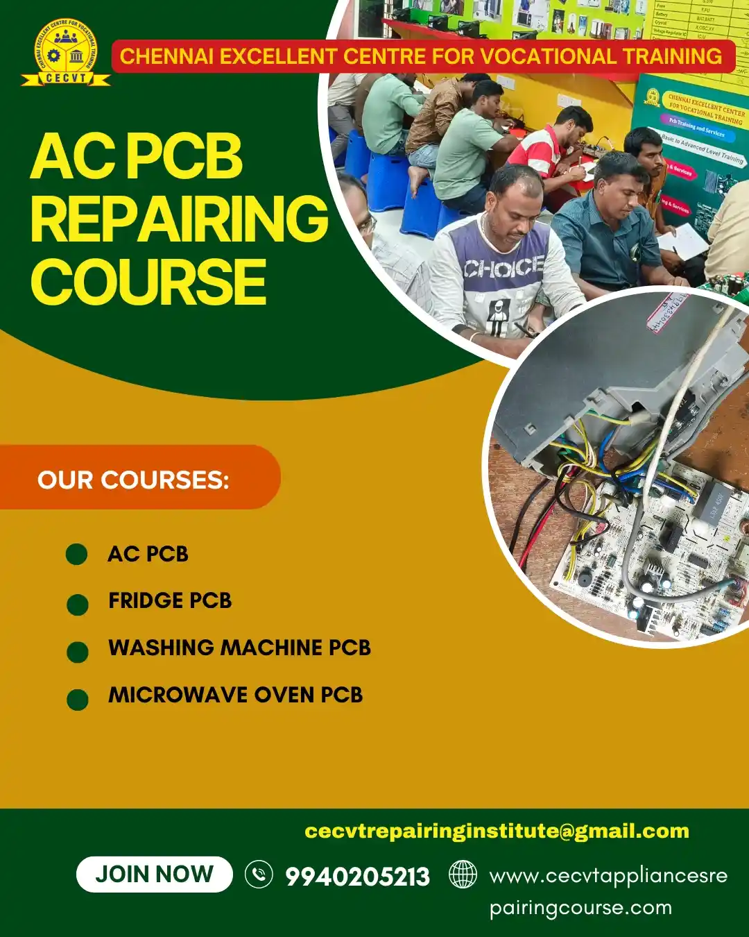 AC PCB Board Mechanic Course in Nuapada Odisha
