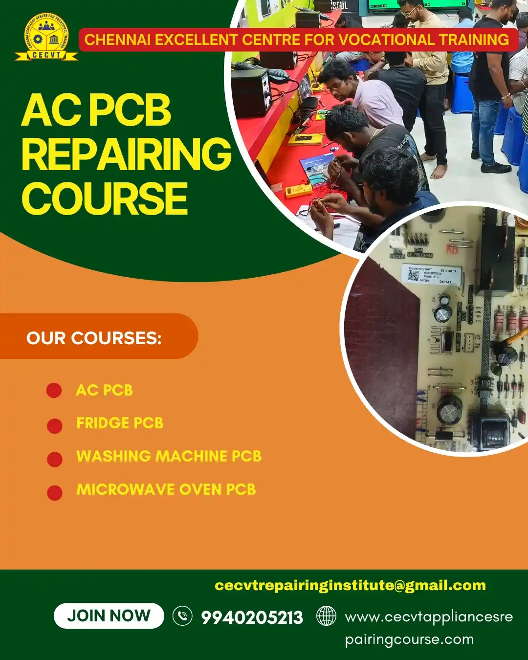 AC PCB Board Mechanic Course in Nuapada Odisha