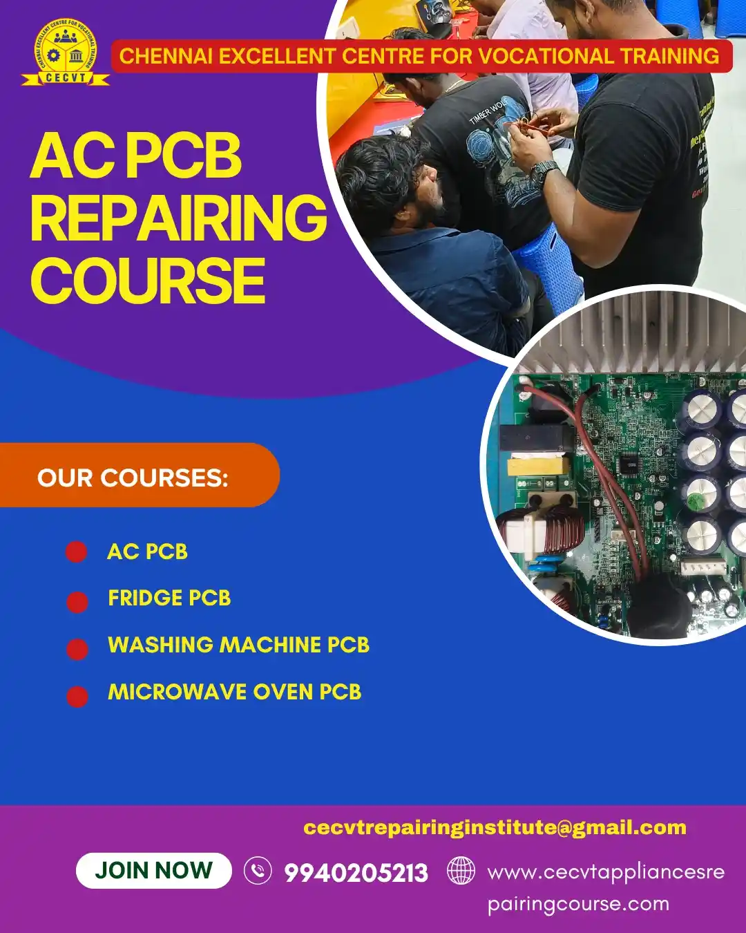AC PCB Board Mechanic Course in Nuapada Odisha