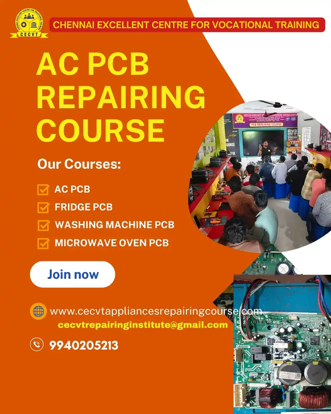 AC PCB Board Mechanic Course in Puri Odisha