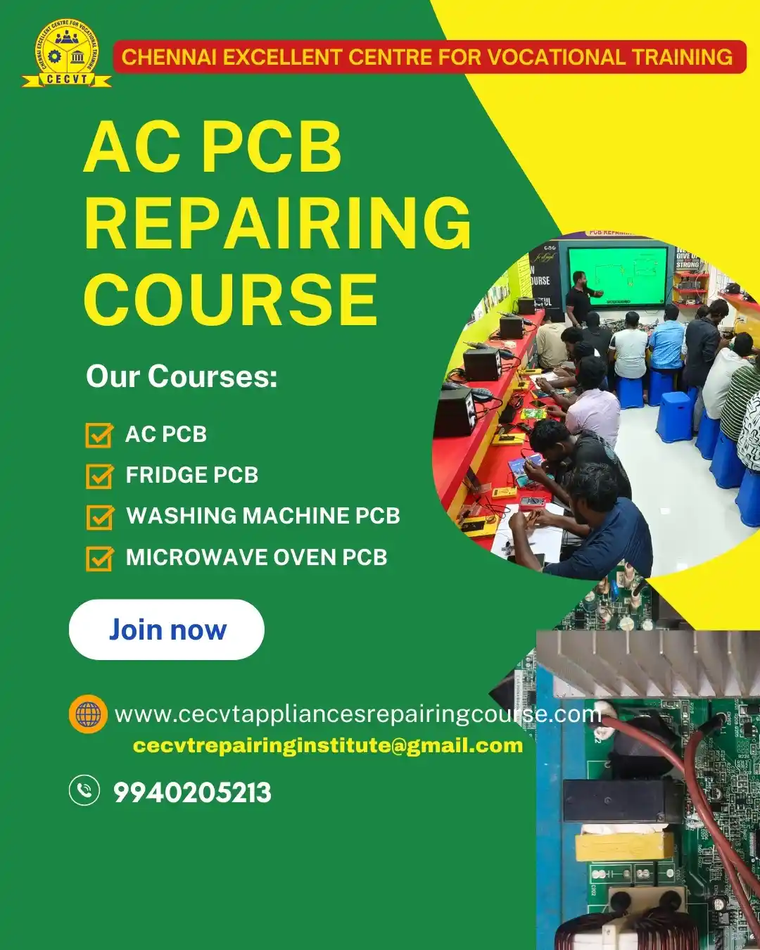 AC PCB Board Mechanic Course in Puri Odisha