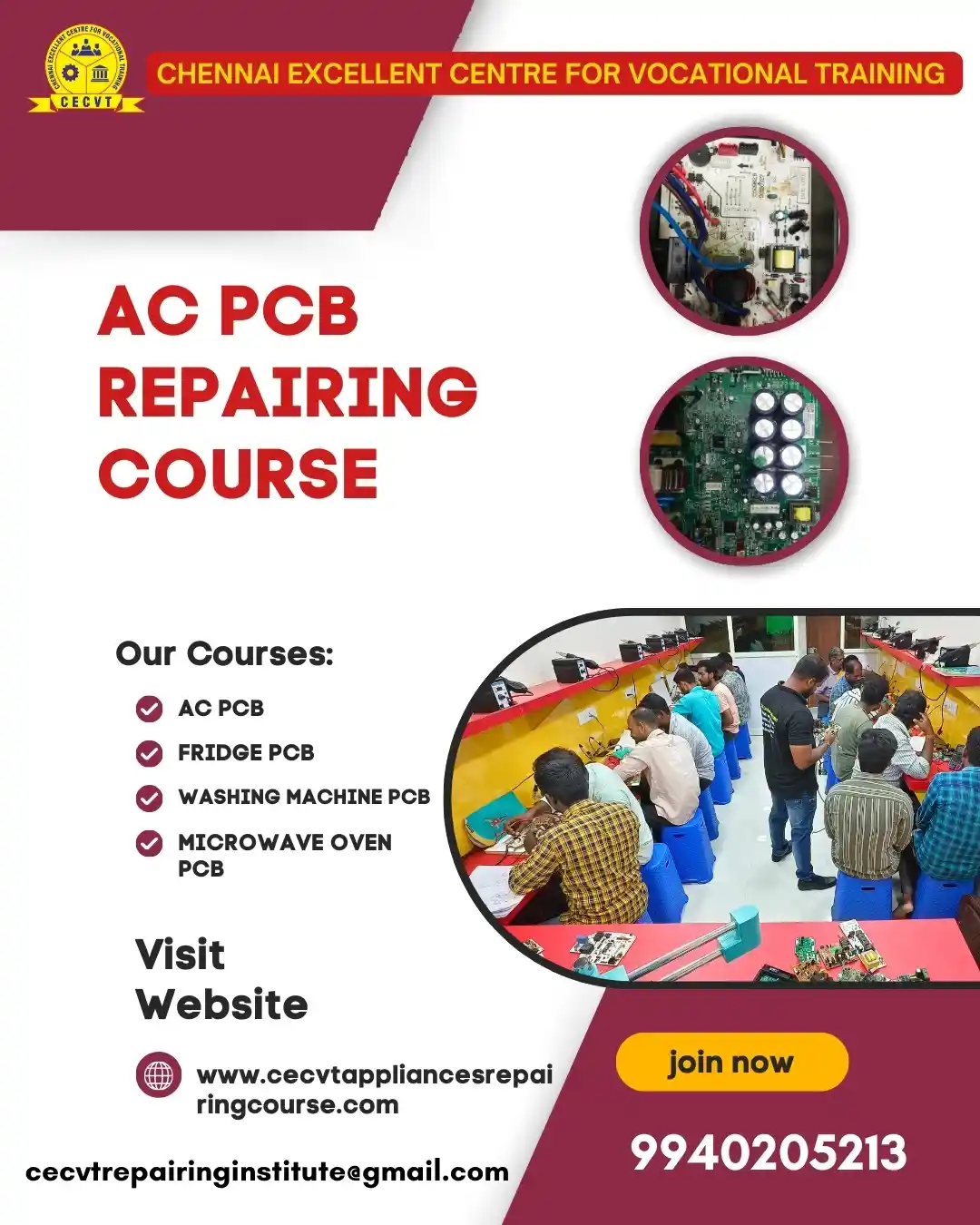 AC PCB Board Mechanic Course in Puri Odisha
