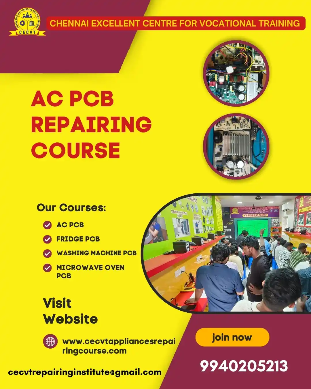AC PCB Board Mechanic Course in Rayagada Odisha