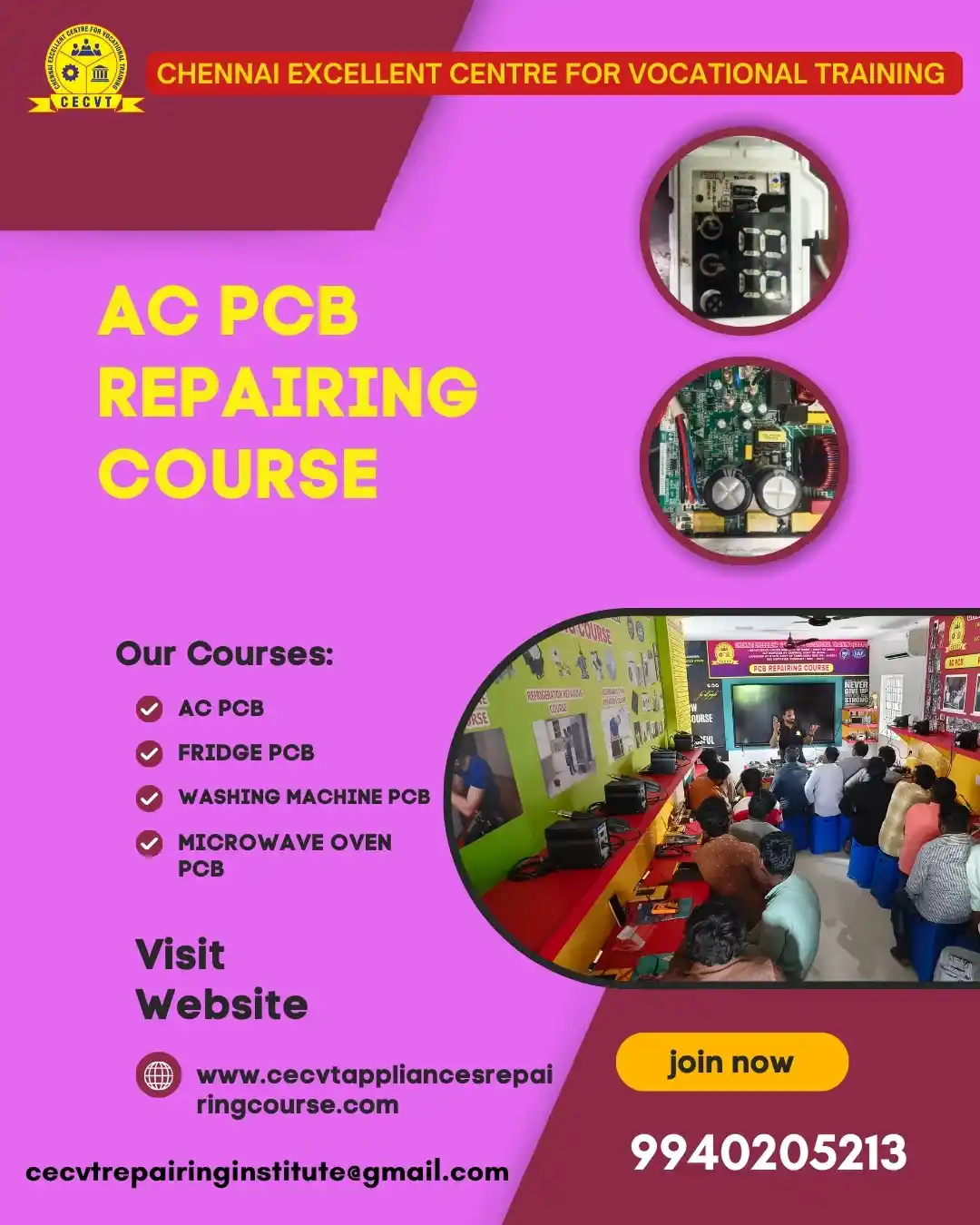 AC PCB Board Mechanic Course in Rayagada Odisha