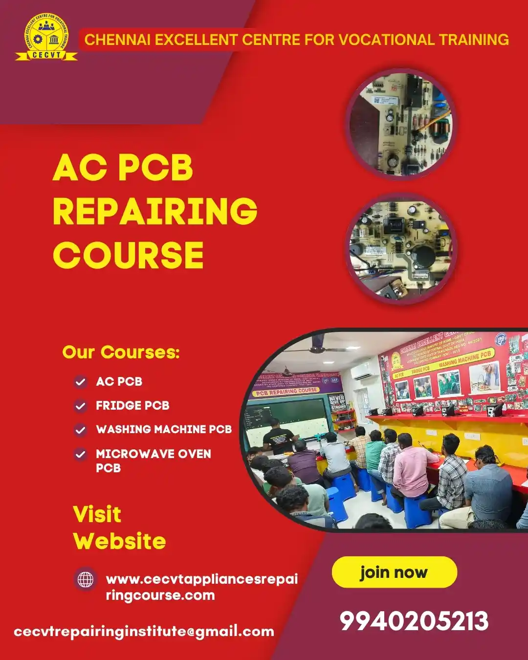 AC PCB Board Mechanic Course in Rayagada Odisha