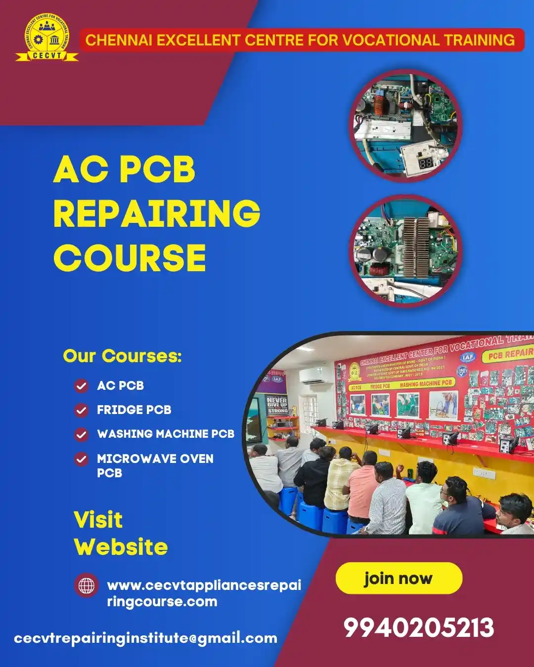 AC PCB Board Mechanic Course in Rayagada Odisha