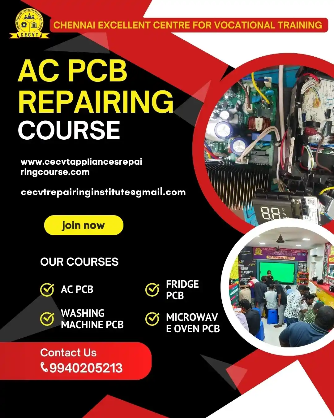 AC PCB Board Mechanic Course in Sambalpur Odisha
