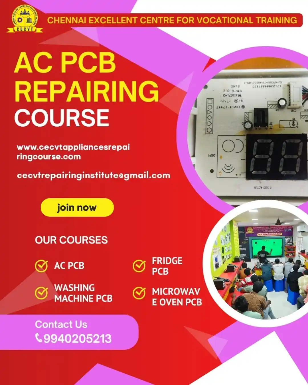 AC PCB Board Mechanic Course in Subarnapur Odisha