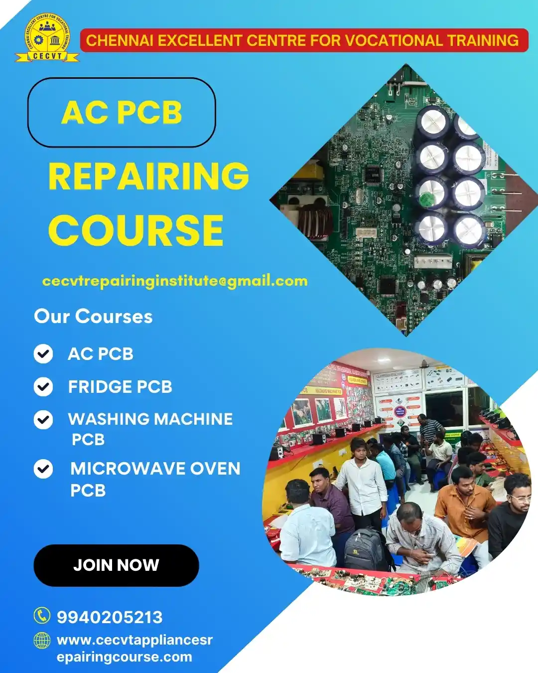 AC PCB Board Mechanic Course in Subarnapur Odisha