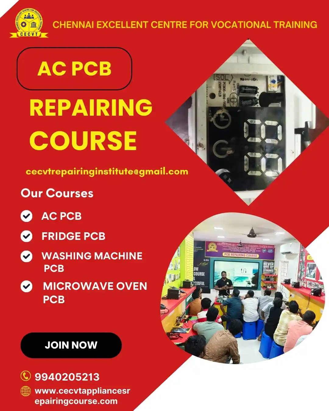 AC PCB Board Mechanic Course in Subarnapur Odisha