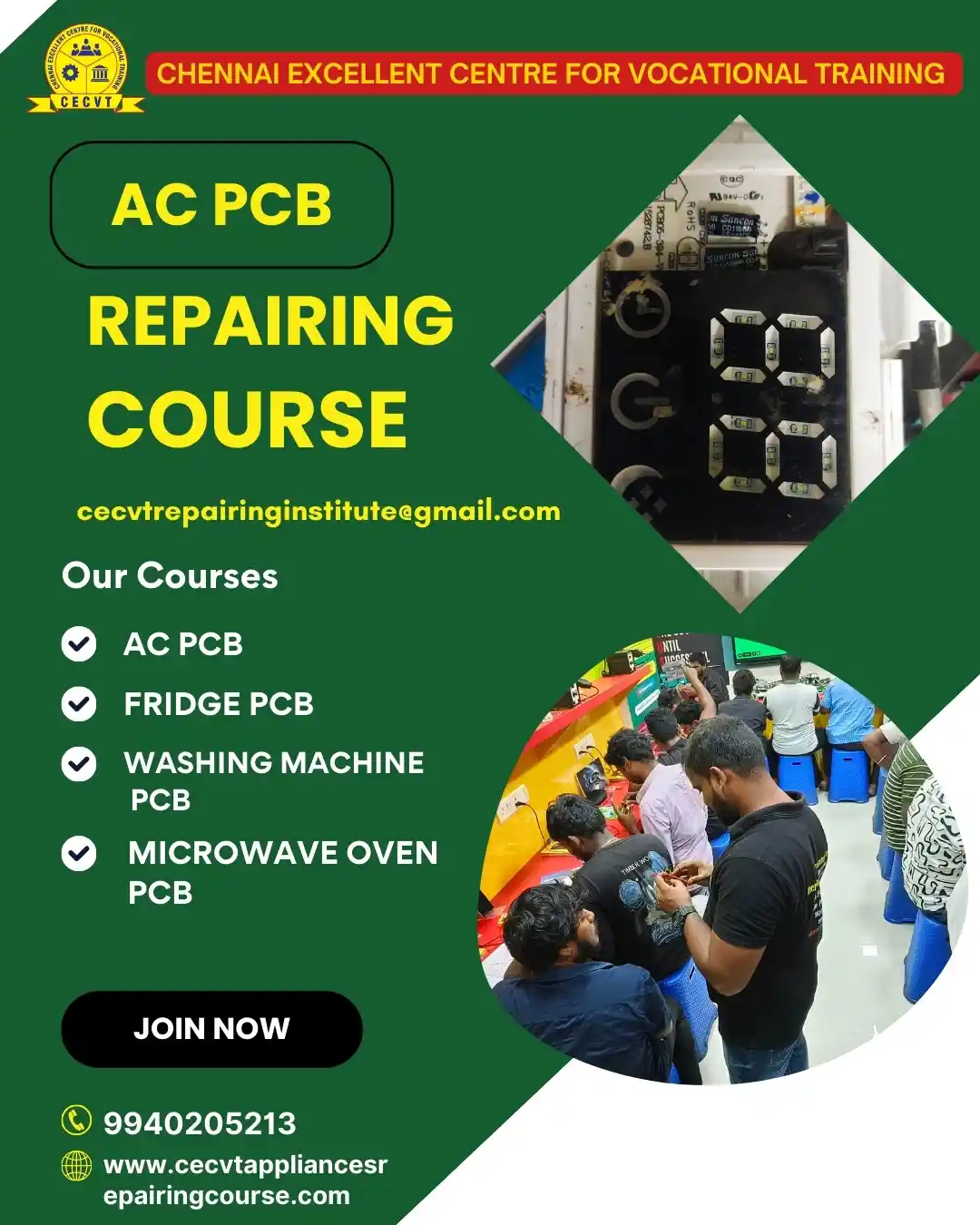 AC PCB Board Mechanic Course in Subarnapur Odisha