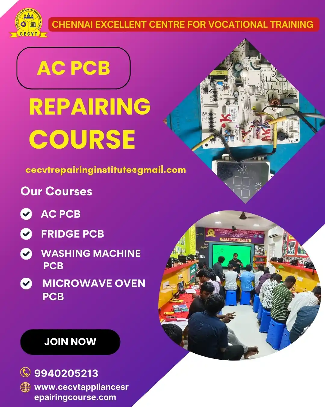 AC PCB Board Mechanic Course in Subarnapur Odisha