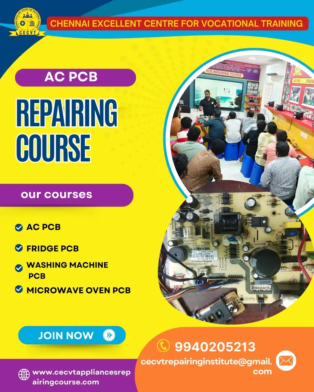 AC PCB Board Mechanic Course in Sundargarh Odisha