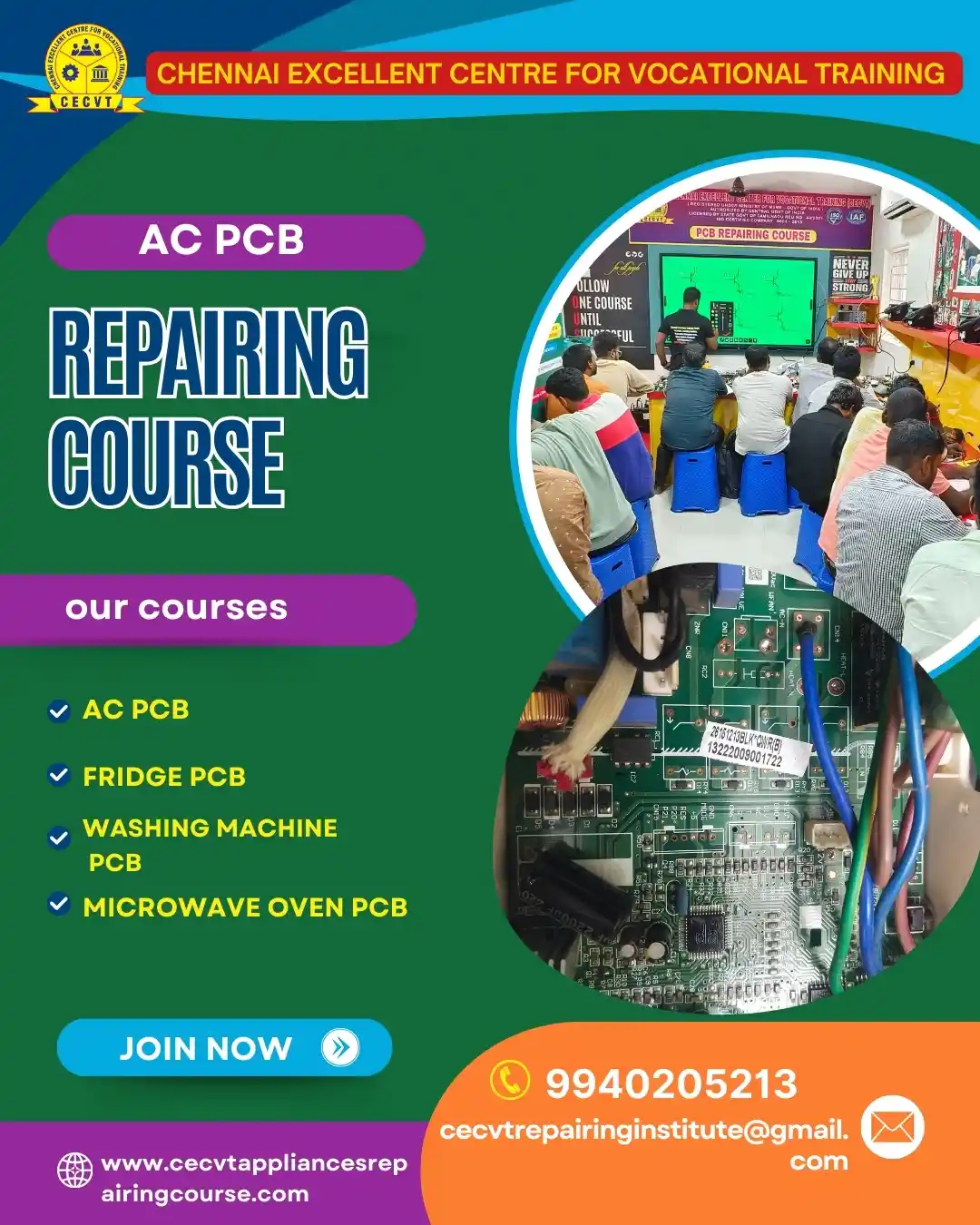 AC PCB Board Mechanic Course in Sundargarh Odisha
