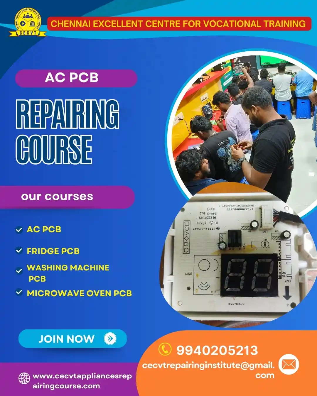 AC PCB Board Mechanic Course in Sundargarh Odisha