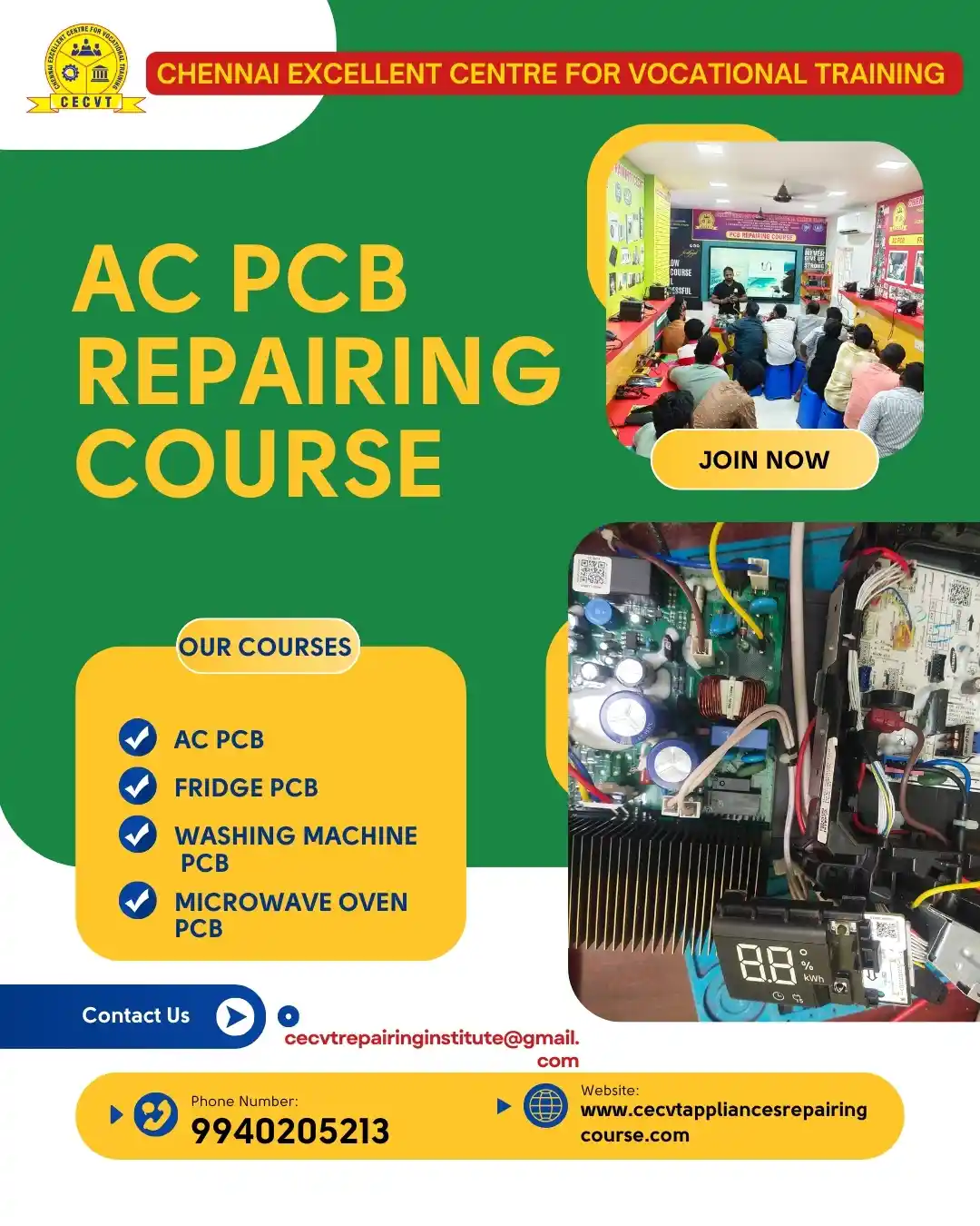 AC PCB Board Mechanic Course in Chümoukedima Nagaland
