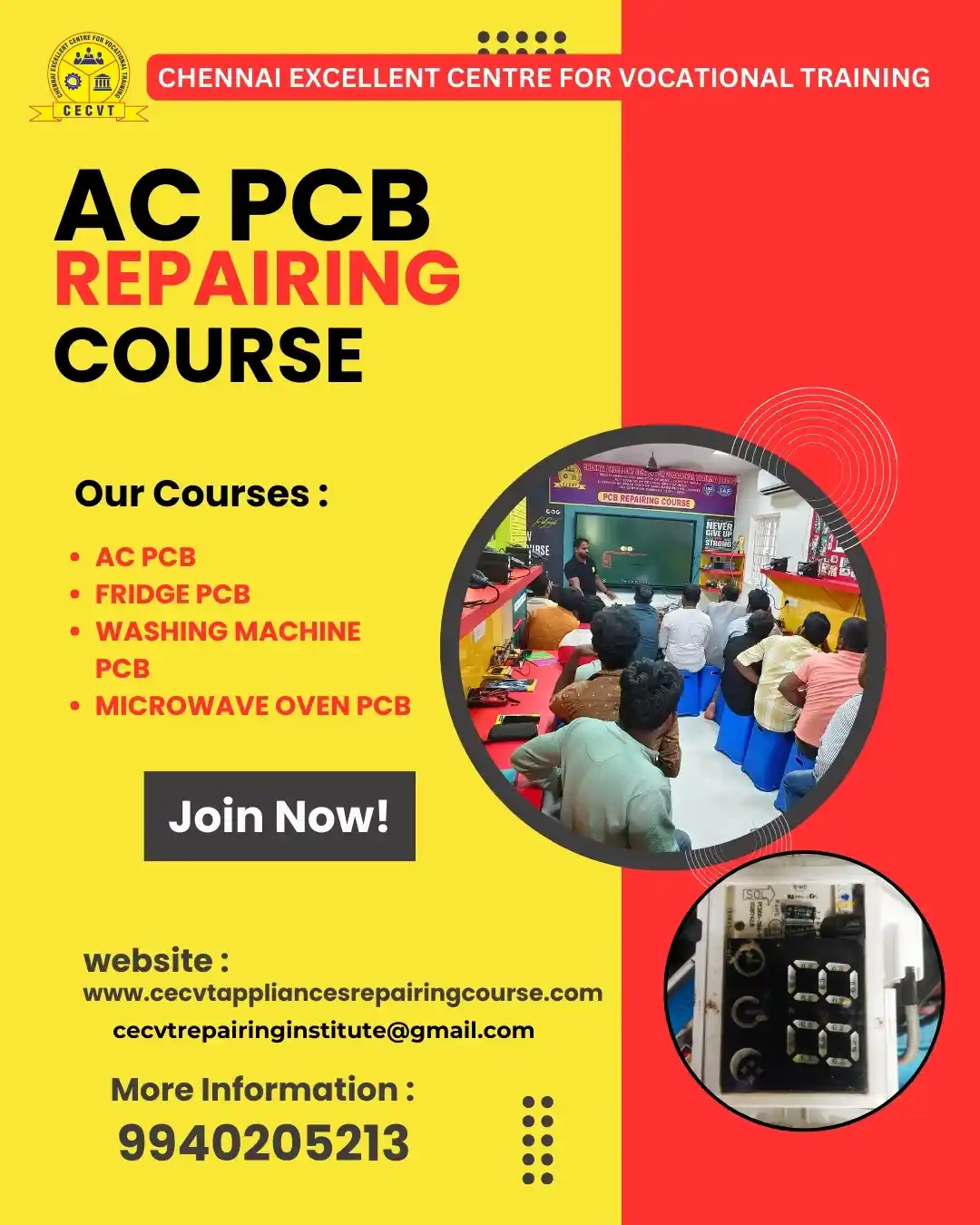 AC PCB Board Mechanic Course in Bhandara Maharashtra