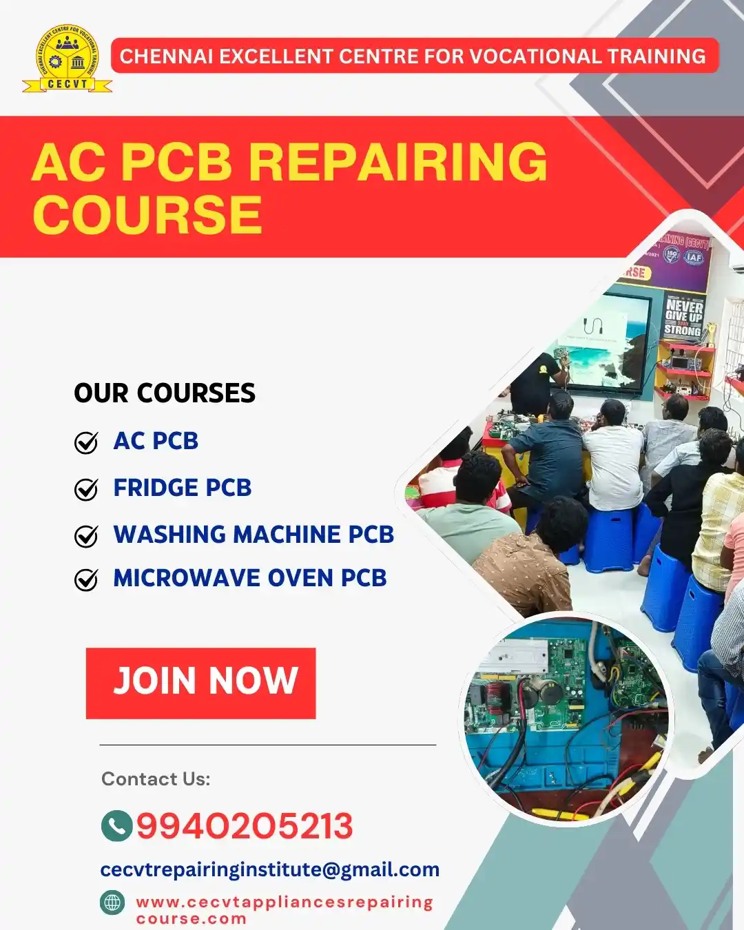 AC PCB Board Mechanic Course in Dhule Maharashtra