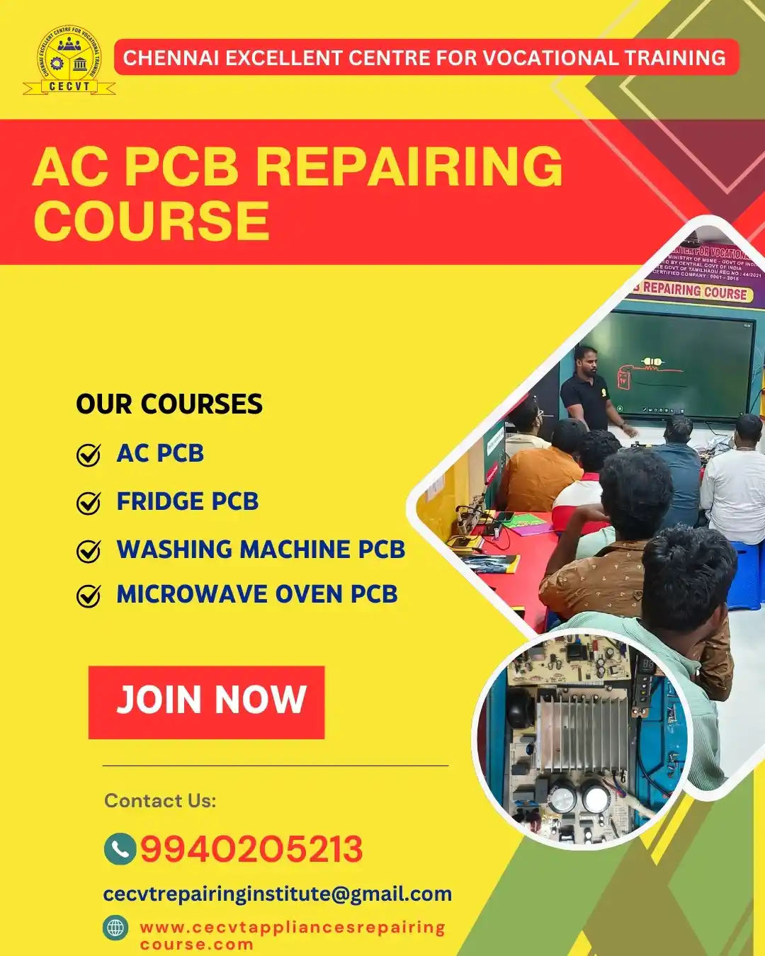AC PCB Board Mechanic Course in Dhule Maharashtra