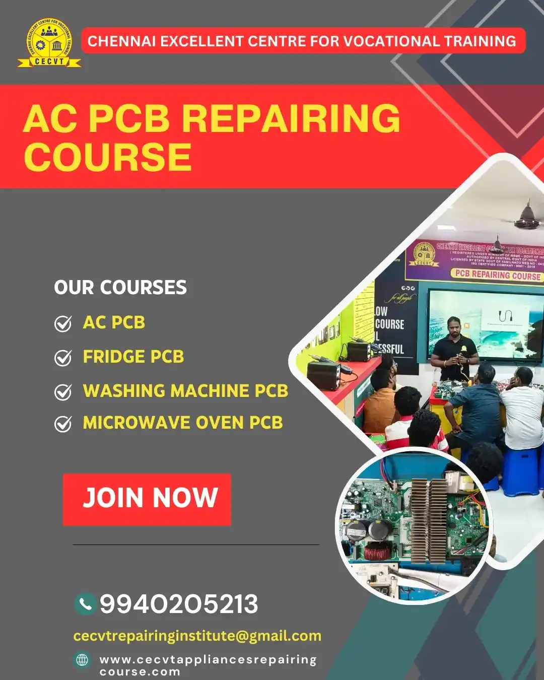 AC PCB Board Mechanic Course in Dhule Maharashtra