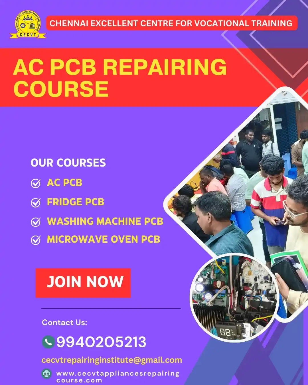 AC PCB Board Mechanic Course in Dhule Maharashtra