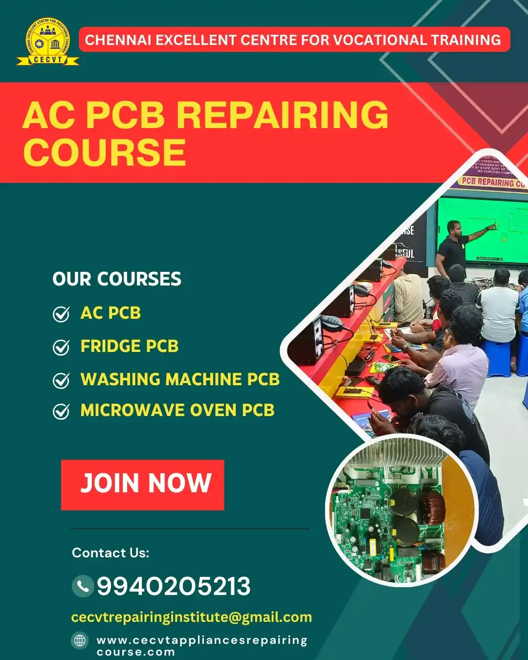 AC PCB Board Mechanic Course in Dhule Maharashtra
