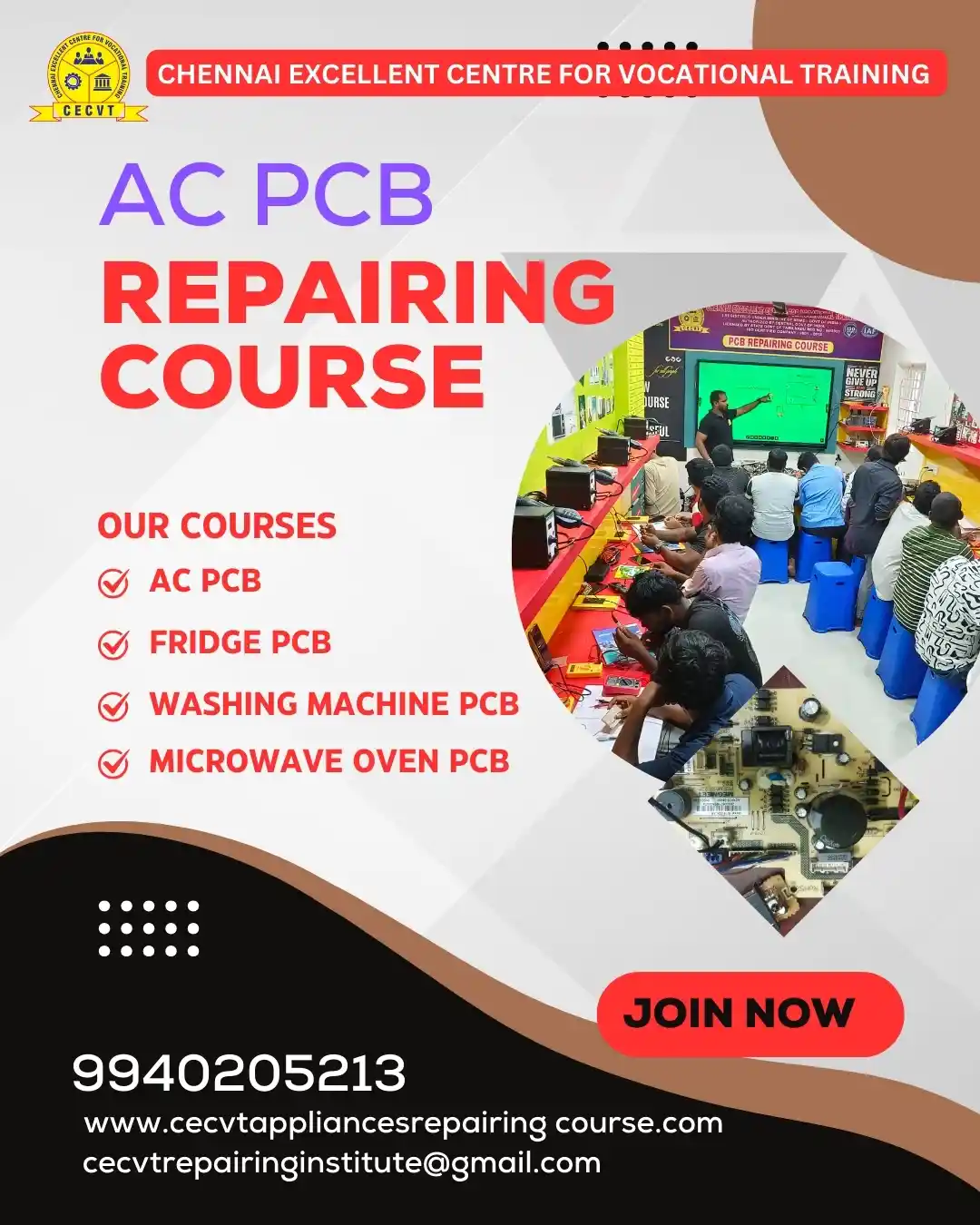 AC PCB Board Mechanic Course in Gadchiroli Maharashtra