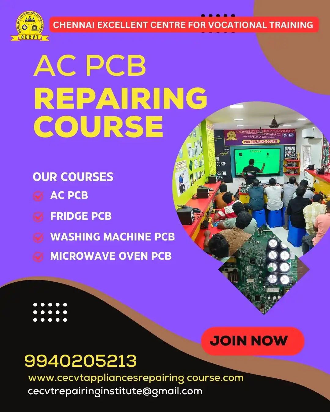 AC PCB Board Mechanic Course in Gadchiroli Maharashtra