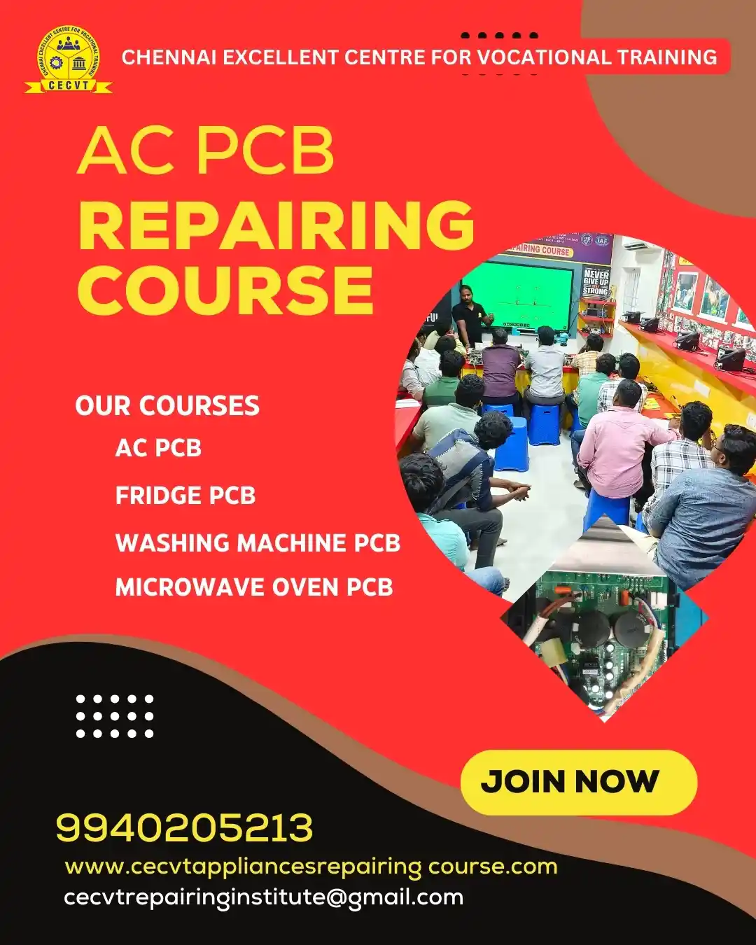 AC PCB Board Mechanic Course in Gadchiroli Maharashtra