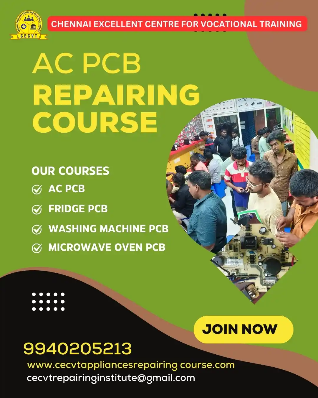 AC PCB Board Mechanic Course in Gadchiroli Maharashtra