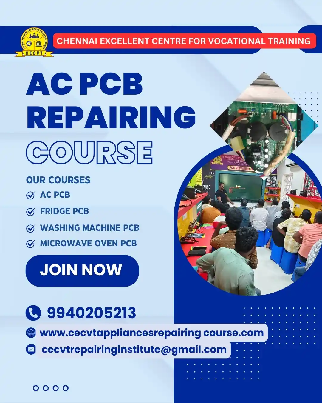 AC PCB Board Mechanic Course in Gadchiroli Maharashtra