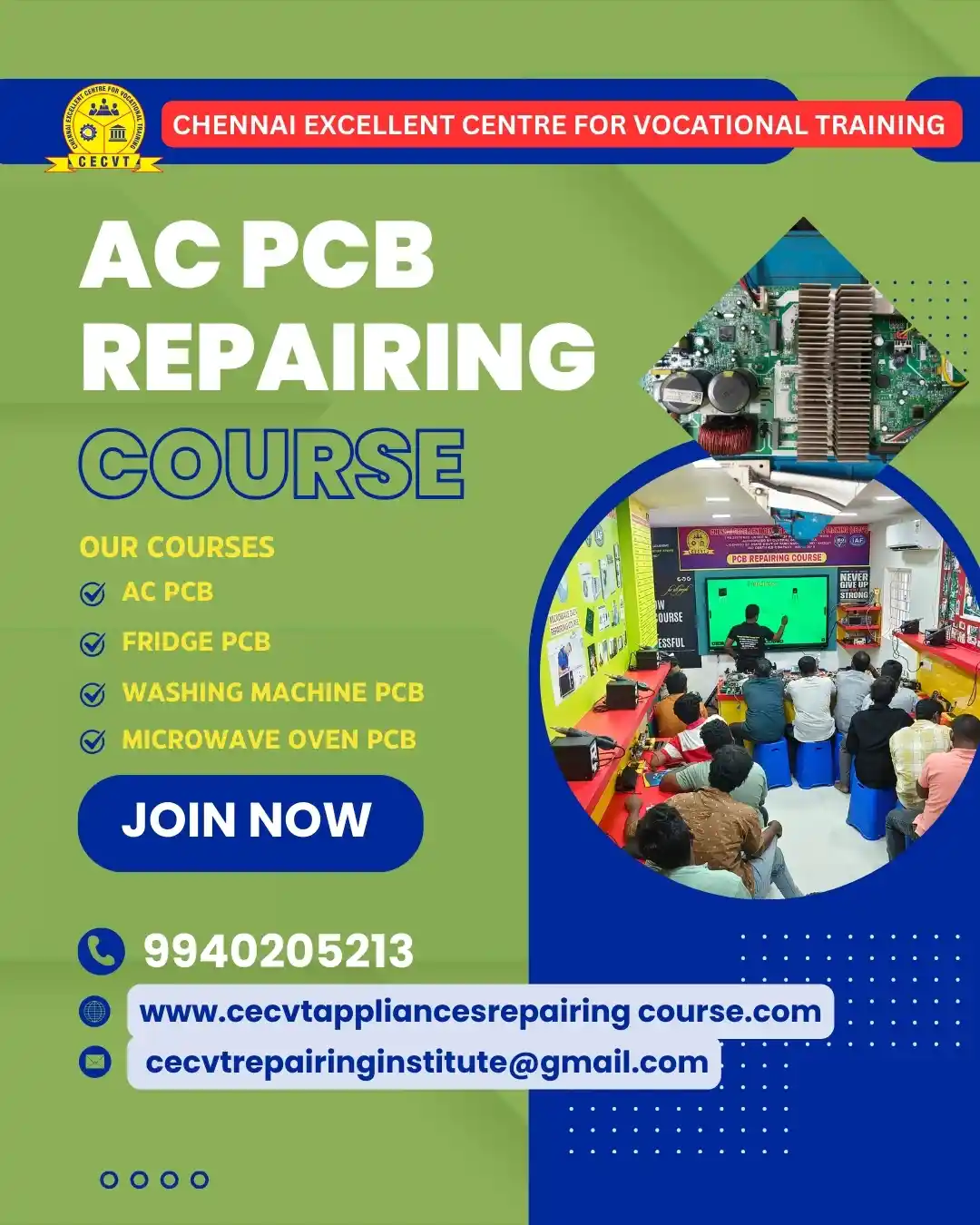 AC PCB Board Mechanic Course in Gondia Maharashtra