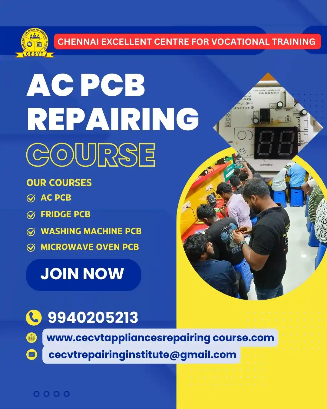 AC PCB Board Mechanic Course in Gondia Maharashtra